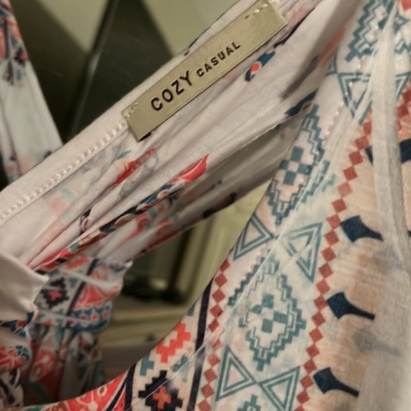 Like new racer back tank in medium with multi color Aztec pattern - Picture 3 of 7